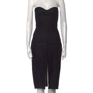 Reformation strapless bustier midi dress